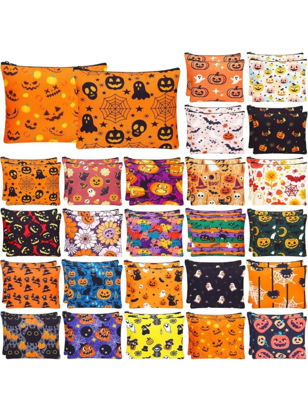 48 Pcs Halloween Makeup Bags Set | Bulk Party Favors & Gift Bags